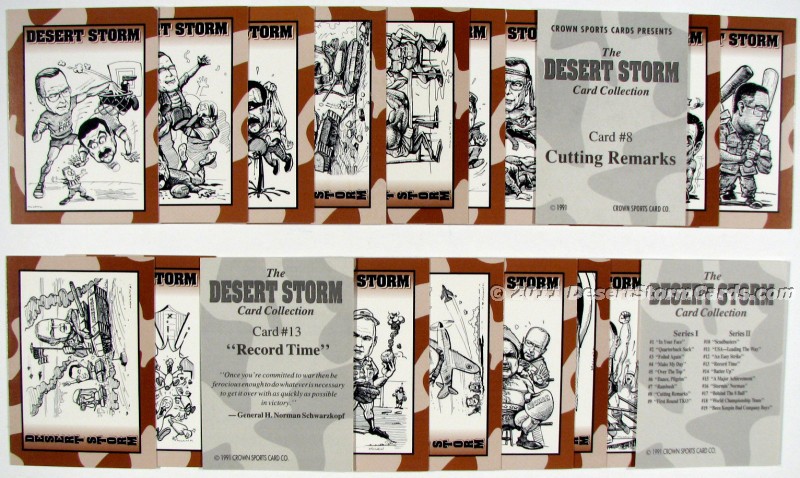 Display Of Crown Sports The Desert Storm Card Collection Trading Cards