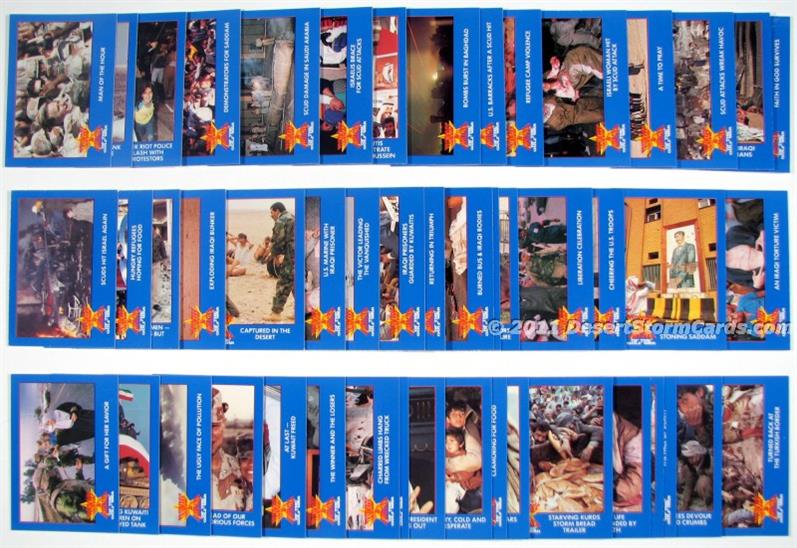 Display Of Manning Triumphs & Horrors Of The Gulf War Trading Card Set